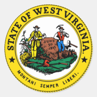 West Virginia State Seal Stickers