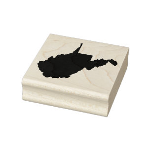 West Virginia State Solid Rubber Art Stamp