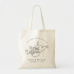 West Virginia State Wedding Welcome Tote Bag
