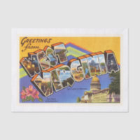 West Virginia State WV Old Vintage Travel Postcard