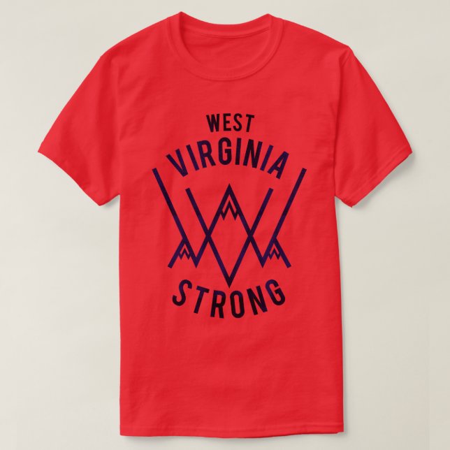 west virginia strong purple TShirt (Design Front)