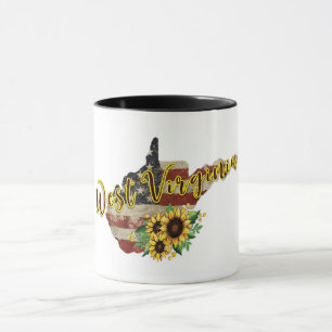 West Virginia /Sunflower/Flag Mug