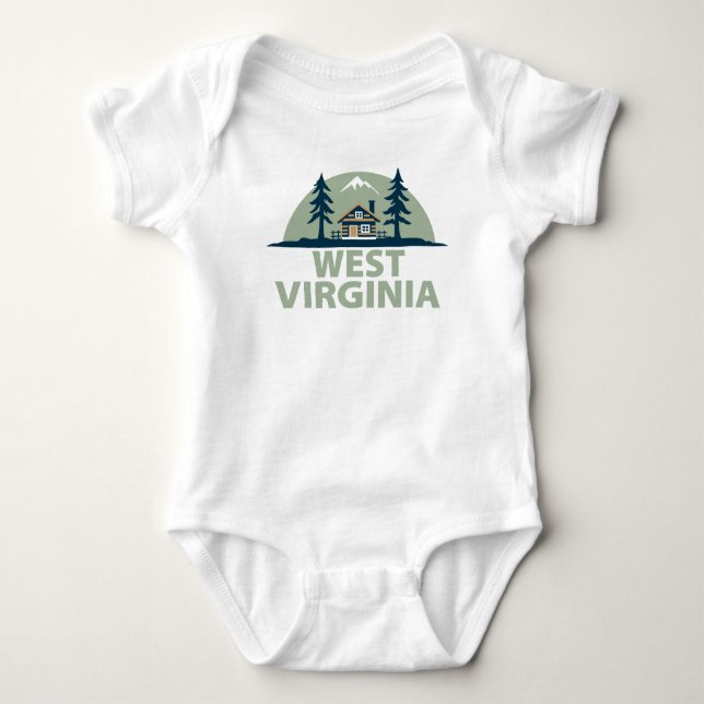 West Virginia, United States of America Baby Bodysuit (Front)