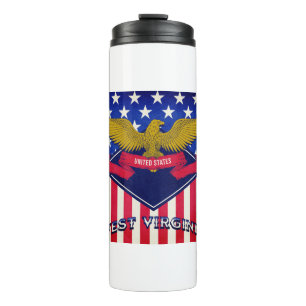 West Virginia USA Flag Thermal Tumbler