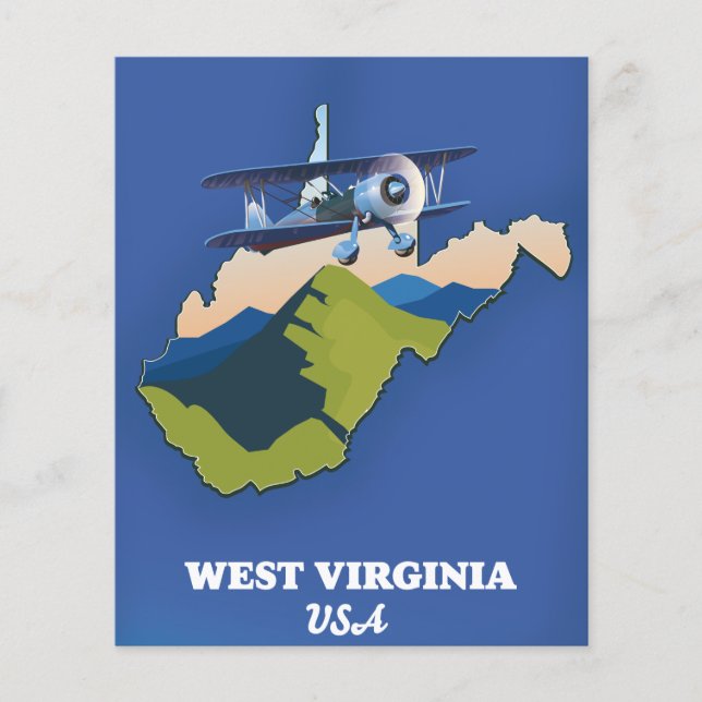 West Virginia USA map Flyer (Front)