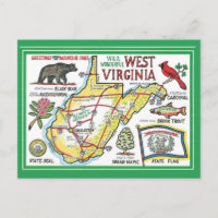 West Virginia Vintage Postcard