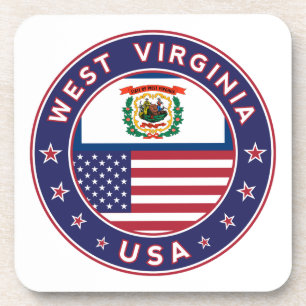 West Virginia, West Virginia sticker, phone case Coaster