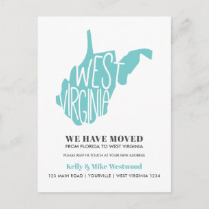 WEST VIRGINIA  We've moved New address New Home   Postcard