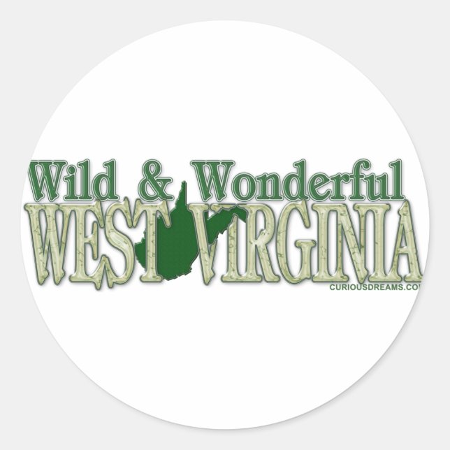 West Virginia Wild and Wonderful_2 Classic Round Sticker (Front)