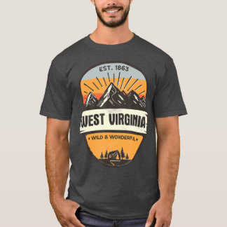 West Virginia Wild And Wonderful Vintage Retro T-Shirt