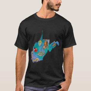 West Virginia Wildlife Watercolor T-Shirt