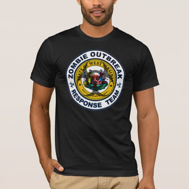 West Virginia Zombie Outbreak Response Team T-Shirt (Front)