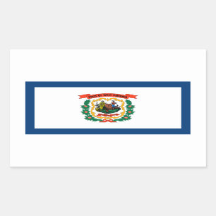West Virginian Flag, Flag of West Virginia Rectangular Sticker