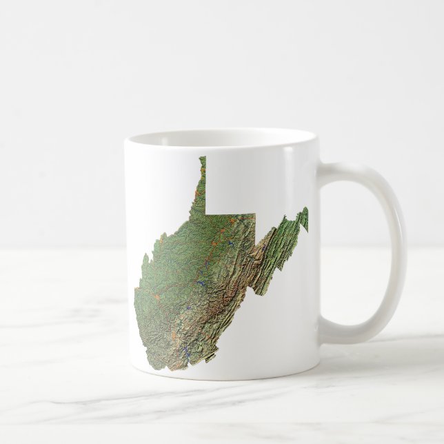 West Virginian Flag + Map Mug (Right)