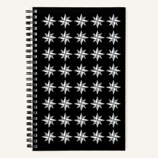 West Wind Postcards' Compass Logo Pattern Notebook