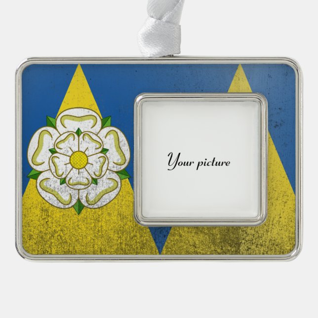 West Yorkshire Silver Plated Framed Ornament (Front)