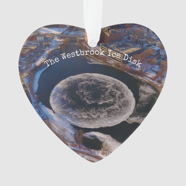 Westbrook Ice Disk Maine Ornament (Front)