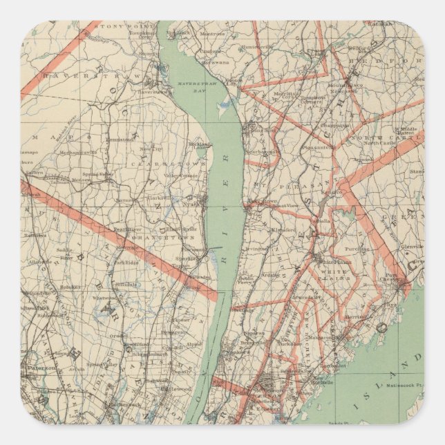 Westchester Co & surroundings Square Sticker (Front)