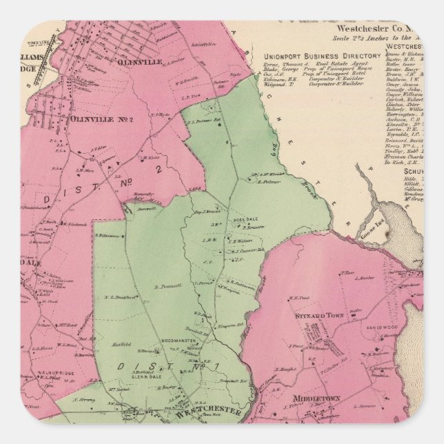 Westchester, NY Square Sticker (Front)