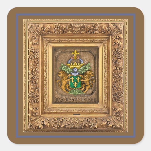 Westerfield Dutch Family Coat Of Arms. Square Sticker (Front)