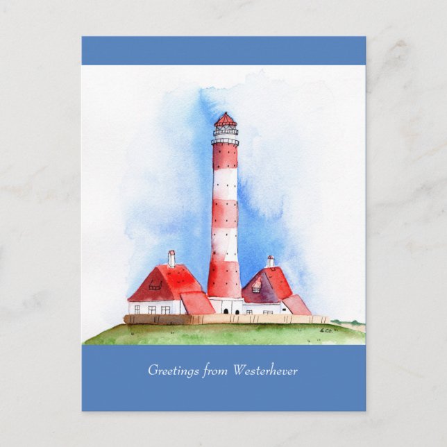 Westerhever customisable Greetings Postcard (Front)