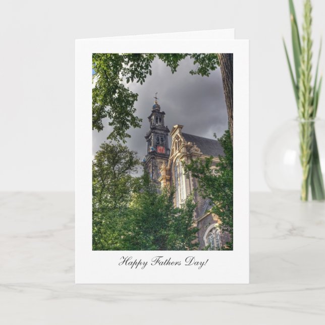 Westerkerk, Amsterdam Church - Happy Fathers Day Card (Front)