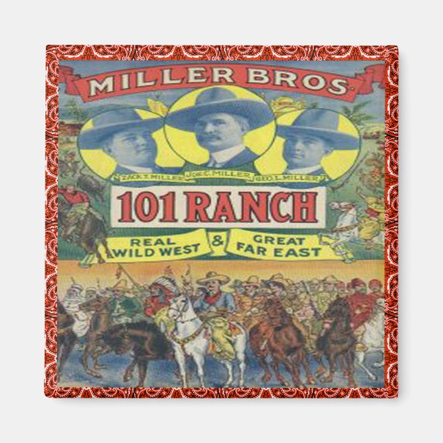 Western 101 Ranch Cowboys Magnet (Front)