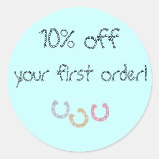 Western - 10% off your first order! classic round sticker