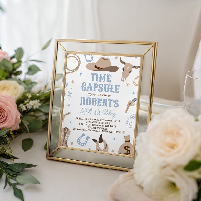 Western 1st Birthday Time Capsule Sign (Creator Uploaded)