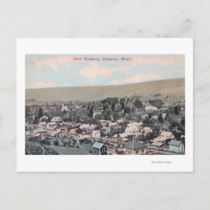 Western Aerial of Town Postcard