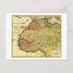 Western AfricaPanoramic MapWestern Africa 2 Postcard