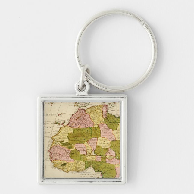 Western AfricaPanoramic MapWestern Africa 3 Key Ring (Front)