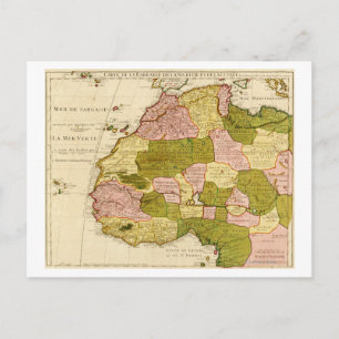 Western AfricaPanoramic MapWestern Africa 3 Postcard