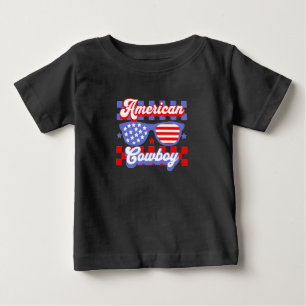 Western American Cowboy Patriotic Baby T-Shirt