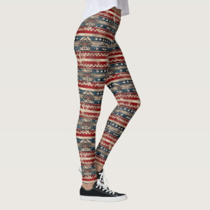 Western American Flag Leggings