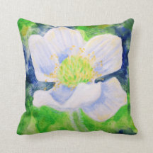 Western Anemone throw cushion