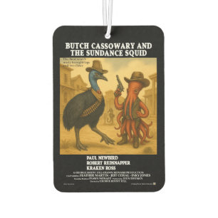 Western Animal Movie Poster Parody Car Air Freshener