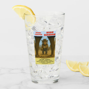 Western Animal Movie Poster Parody Glass