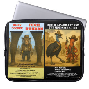 Western Animal Movie Poster Parody Laptop Sleeve