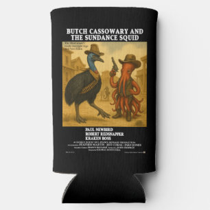 Western Animal Movie Poster Parody Seltzer Can Cooler