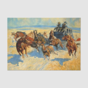 Western Art “Downing the Nigh Leader” Tissue Paper