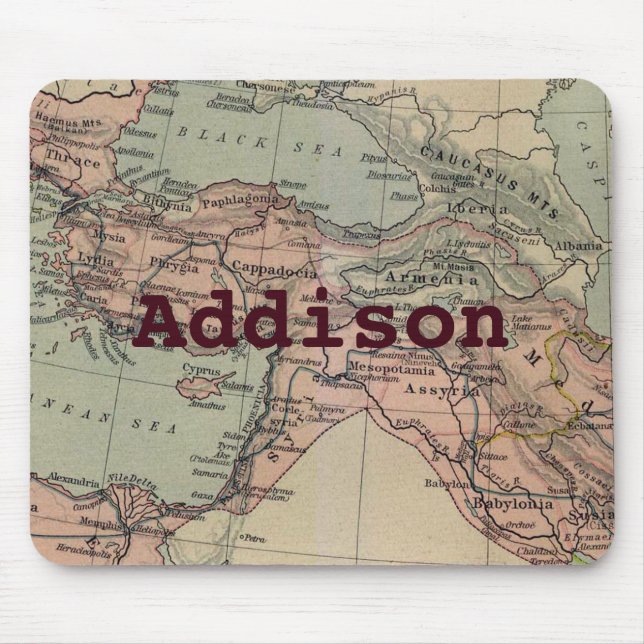 Western Asia Early Map Mouse Pad (Front)