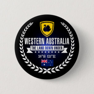 Western Australia 6 Cm Round Badge
