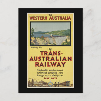 Western Australia by Trans-Australian Railway Postcard