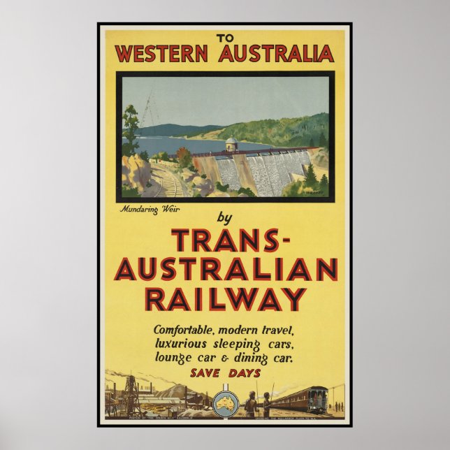 Western Australia by Trans-Australian Railway Poster (Front)