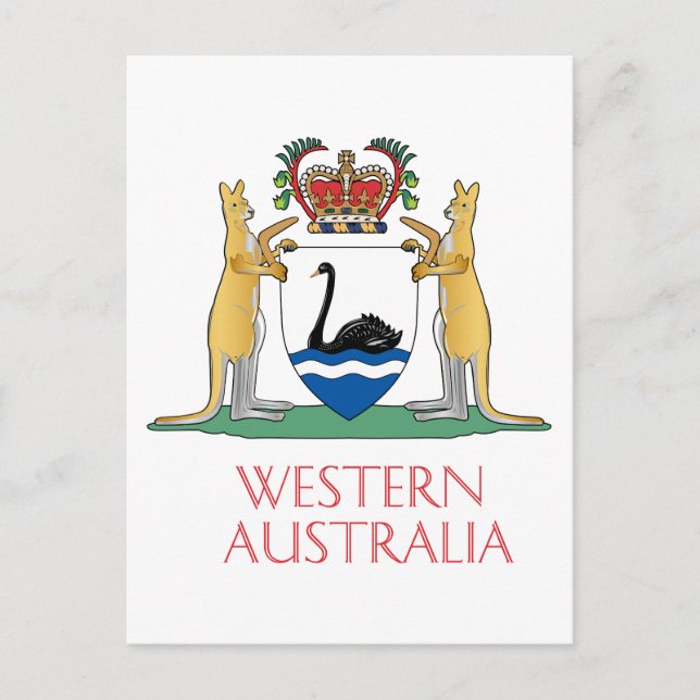 Western Australia coat of arms Postcard (Front)