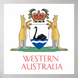 Western Australia coat of arms Poster