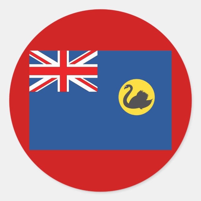Western Australia Flag Classic Round Sticker (Front)