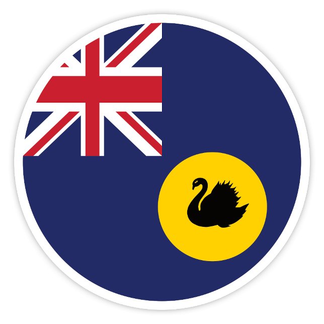 Western Australia Flag Sticker (Western Australia State Flag Sticker)