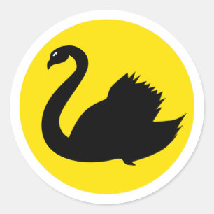Western Australia flag swan Classic Round Sticker